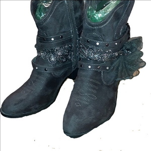 FANCY Ankle BOOTS!  Like NEW! Sz 7.5 Taupe